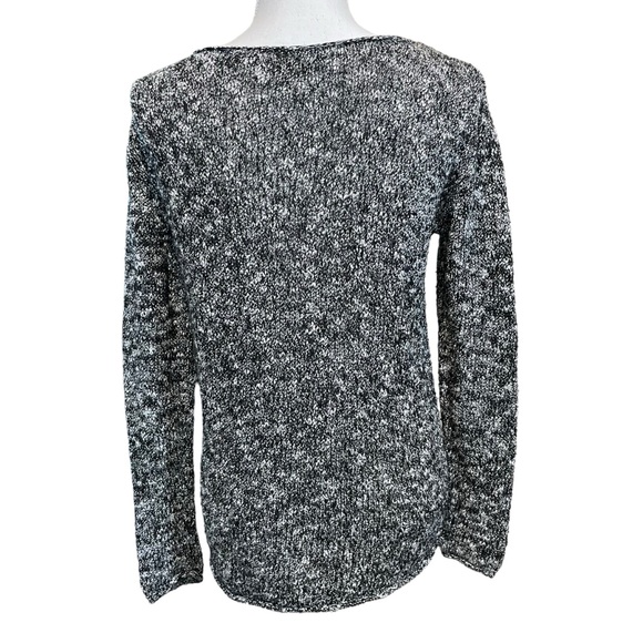 J. Crew Factory Heathered Black and White Cotton Blend Sweater. Size S - Picture 3 of 6